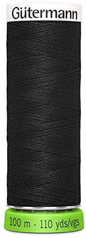 Gütermann RPET 000 - Cucitrice multiuso, 100 m, colore: Nero
