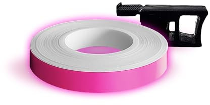 Wheel Stripes Strisce Fluorescenti per Cerchi Moto con Applicatore, Fuxia, 7 mm x 6 mt