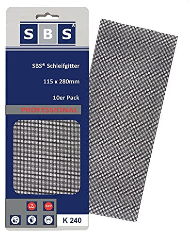 10er Pack | Schleifgitter 115 x 280mm | SBS® Professional | Gitterleinen | Korn 240