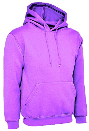 247-Clothing Ladies Loose Fit Hoodie Size UK 10 to 28 Plus Unisex Plain Hooded Sweatshirt (UK 20, Lilac)