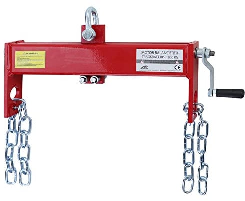 Carparts-Online 1800kg Profi Motor Balancierer Positionierer für Werkstatt Hebekran Rot