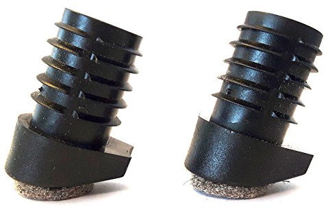 4 St. Stuhlgleiter mit Filz und Stapelschutz, für Runde schrägstehende Stuhlbeine mit Rohrwandstärke 1,5-2 mm, Schräge 12-18°, Rohraussendurchmesser 22 mm