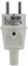 UNITEC Schuko-Stecker IP44 mit Knickschutz ws, weiß
