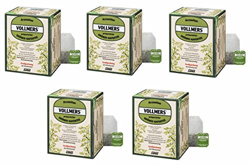 5 X Salus Vollmers präparierter Grüner Hafertee N - 40 Filterbeutel