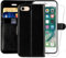 MONASAY iPhone SE 2022/2020 5G Case,iPhone 8 Wallet Case, iPhone 7 Case,4.7-inch, [Glass Screen Protector] Flip Folio Leather Cell Phone Cover with Credit Card Holder for Apple 7/8/SE2/SE3,Black