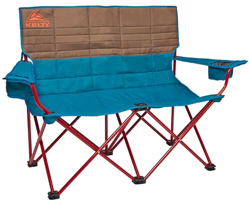 Kelty Loveseat Camping Chair One Size Deep Lake Fallen Rock | Bequemer Sitz für 2 Erwachsene, isolierter Getränkehalter, perfekt für Fußballspiele, Hinterhöfe, Konzerte, Roll-Tragetasche