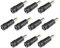 sourcing map DC Power Connector 5.5x2.1mm Female Jack to 5.5x1.7mm Male Adapter Barrel Connector 10pcs