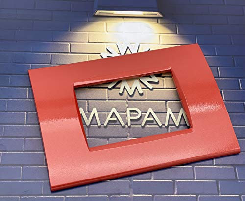 TOT ELECTRIC Placche Compatibili con Bticino LIVING LIGHT placca 3 4 7 moduli vari colori per supporti LN4703 e N4703 (7 posti, T15 - rosso corallo)