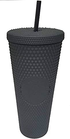 Starbucks Vaso Venti de plástico negro mate 2021, 24 onzas