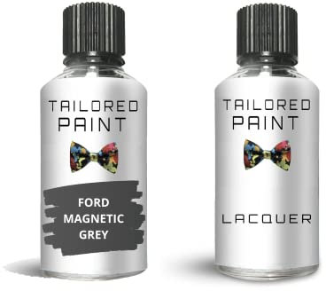 Touch Up Paint For Ford Transit Custom 2013-Present Magnetic Grey Metallic Q Quality Bottle Stone Chip Scratch Repair (Touch Up Paint + Lacquer)