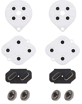 ECSiNG 2 Sätze Tastenkontakt Ersatz Pad leitfähige Tastenpads aus Silikon Controller Reparaturteil Kompatibel mit Super SNES Controller [Video Game]