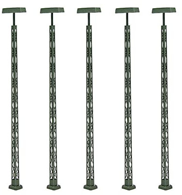 DAZZLEEX 5 Stück Modelleisenbahn-Lichter Gittermast-Lichtlehre H0 Licht-Layout Modellbau
