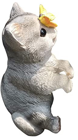 KDXYSL Cat Flower Pot Hugger Decorations, Hanging Figure Plant Pot Hanger, Decorative Flower Planter Figurine, Animal Figurine for Yard Lawn Garden Home Decoration Gift