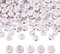 PandaHall 500pcs acrilico piatto rotondo alfabeto perline 7mm disco bianco moneta vocale lettere distanziatore perline sciolte con oro rosa lettera A E I O U per gioielli fare perline braccialetti fai