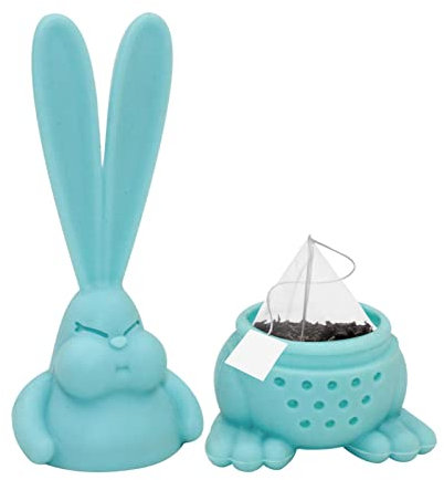 WEITING Silicone Rabbit Tea Infuser - Angry Rabbit Tea Infuser with 2 Big Ear | Heat Resistant Silicone Tea Infuser, Tea Infusers for Loose Tea for A Mug Or A Cup Easter for Men