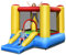 Maxmass Inflatable Bouncy Castle, Kids Jumping House with Slide & Basketball Hoop, Inflated Bouncing Playhouse for Indoor Outdoor (Big Head Column)