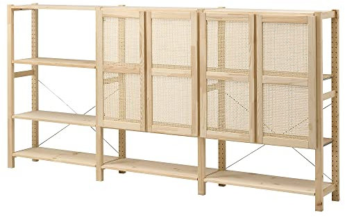 Ikea IVAR Regal mit Türen, 259x30x124 cm, Kiefer