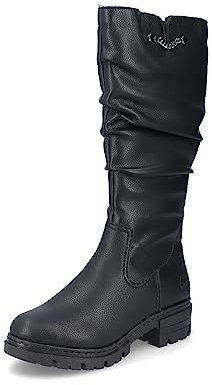 Rieker Damen Winterstiefel 76891, Frauen Stiefel,Outdoorschuhe,warm,gefüttert,Boots,Winterschuhe,uebergangsstiefel,schwarz (00),39 EU / 6 UK