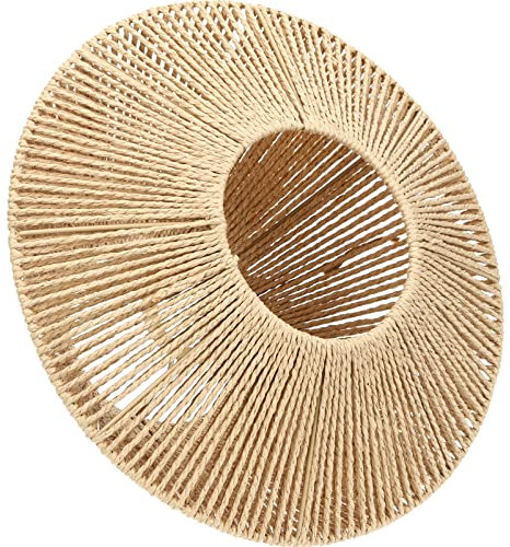 Yardwe Wicker Lamp Shade Straw Woven Chandelier Lampshade Rattan Pendant Light Shade for Ceiling Pendant Lamp Floor Lamp