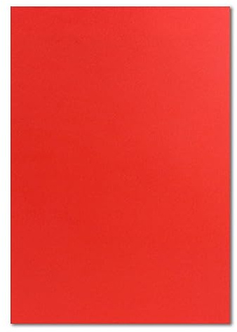 100 DIN A4 Bastelkarton - Rot - 240 g/m² - 21 x 29,7 cm - Ton-Papier Bastelkarte Fotokarton FarbenFroh