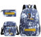Chainsaw Man Anime Backpack 3 Piece Set Pen Bag Crossbody School Starting Essentials Power Pochita Printed Schoolbag Shoulder Bag Student Canvas Bags Handbags
