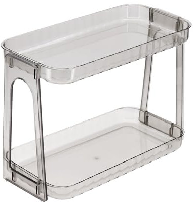 Seahelms Organizer da bagno, mobiletto portaoggetti da appoggio, 2 ripiani sotto il lavandino, per cucina e bagno, portaoggetti multifunzionale per cosmetici e prodotti per la cura della pelle