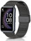 KoGiio Bracelet Compatible avec Huawei Watch Fit/Watch Fit New/Watch Fit Elegant/Watch Fit SE, Acier Inoxydable Réglable Maille Sangle, Hommes Femmes Tissé Respirant Bracelet - Noir