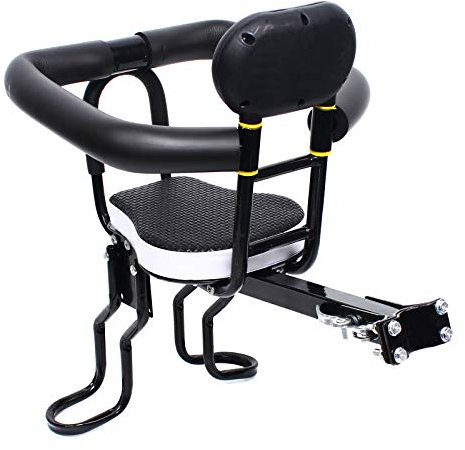 TONFEION Fahrrad Kindersitz Baby Fahrrad Sitz Vorne, Kinderfahrradsitz Frontmontage Kinderfahrradsitz Gewichtskapazität 40 KG für Mountainbikes Schwarz