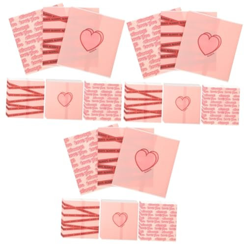 minkissy 90stücke Herzförmige Englische Geschenkbeutel Snacktüten Für Süßigkeiten Kekse Partybedarf Wiederverwendbare Verpackung Für Kleine Leckereien Für Und Feiern