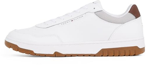 Tommy Hilfiger Court Sneaker Hombre Basket Core Lite Low Top, Marfil (White/Grey Whisper), 43