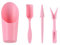 fxwtich Bodenschaufel, Schaufel, Pflanzwerkzeug-Set, 4-teilig, Pflanze für Sukkulenten, Gartenarbeit, Graben, Heber, Locher, einfache Aussaat, Bonsai, Dünger, DIY-Geschenk Rosa