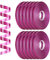 Dooozy 12 Rollen Ringelband Geschenkband Set, 5MM 50M Geschenkbänder für Geburtstag Luftballons Hochzeit Geschenkverpackung Florist Luftballon Schleifen und Saisonale Deko(Laser Rosenrot)