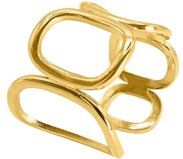 Heideman Ringe Damen aus Edelstahl gold farbend poliert Damenring für Frauen