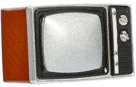Vaguelly Modelo De TV Retro Accesorio De De Muñecas Mini Modelo De TV TV Retro En Miniatura Mini Decoración De TV Modelo De Escritorio Mini Muebles De De Muñecas Accesorio