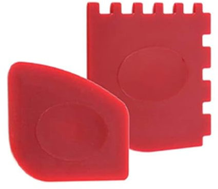 Grill Padella Raschietto Padella ghisa Padella pentole a scrapero serrate Utensili Rossi 2 pc.