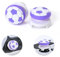 DLseego Thumbstick Poignées pour Manette PS5/PS4,2PCS Haute Poignée de Pouce Silicone Football 3D Texture Antidérapant Manettes Poignée de Jeu Cover Compatible avec PS4/PS5,Violet