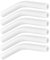 6pcs Silicone Straw Extenders, Reusable Tips, Fit 5/16 Metal Straws (White)