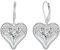 J.MUEN Damen Hängende Ohrringe Engel Flügel Silber 925 mit 3A Herz Zirkonia,Schmuck für Frauen