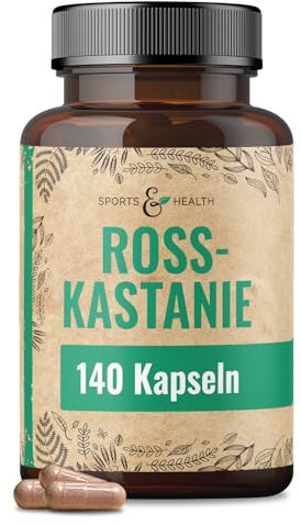 Rosskastanien Kapseln – 800mg Reines Extrakt mit Weinlaub und Acerola Vitamin C – Rosskastanienextrakt Kapseln Hochdosiert – Aus Rosskastanie