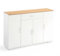 GOKHOMX Mueble de almacenamiento, aparador de cocina, almacenamiento, mueble de entrada, con estantes ajustables, apto para cocina, comedor, salón, dormitorio (natural, 110 x 30 x 70 cm)