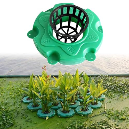 Kit de 6 pots de fleurs aquaponiques flottants pour étang à poissons et aquarium, jardin extérieur, pot de fleurs (pot A 6 pièces)