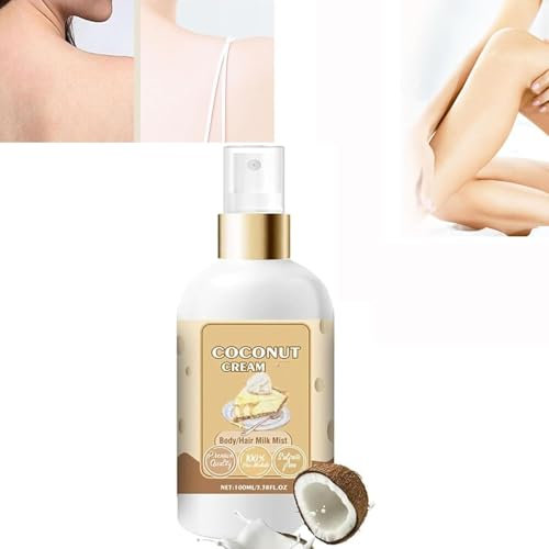 Body Milk Lotion Spray, Vanilla Cream Puff Body Milk Mist, Long-lasting Fragrance, Moisturizes & Nourishes Dry Skin Lotion, Scentnity Body Milk Lotion Spray, Vanilla Cream and Milk Mist (Coconut)