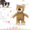 Toerjii Indestructible Robust Bear, Plüschtiere für Hunde, Süßes Quietschendes Hundespielzeug für Große und Kleine Hunde (Braun, S)