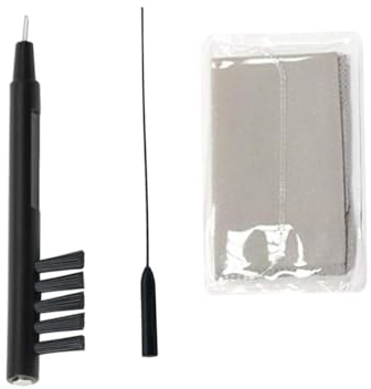minkissy Hearing Aid Cleaning Kit 3 pcs Cleaning Brush Cloth Rod Set with Air Hole Cleaner and Wax Removal Tool for in- Hearing Aid Accessories for Daily Maintenance