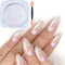 Vienflona Chrome Nail Powder, White Pearl Nail Powder, Mirror Effect Aurora Magic Pearlescent Nail Jewelry Holographic Glitter for Stunning DIY Manicures