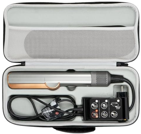 YIIWAY Custodia Rigida Case Cover Compatibile con Piastra Asciugacapelli Dyson Airstrait HT01, Custodia Solo - Nero YC86001