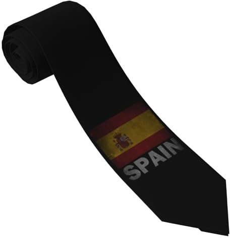 Corbatas Estrechas Bandera Retro De España Corbata De Hombre Professional Conjunto De Corbata Para Oficina, Festivos, Trabajo