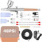 Omeyo Kit aerografo con compressore d'aria, 40 psi, ad alta pressione, non intasamento con ugello da 0,2/0,3/0,5 mm, set di pulizia, ideale per pittura, modellazione, decorazione torte, trucco, nail