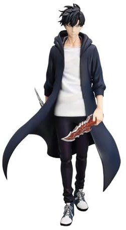 Sung Jin Woo Figur Statue 21CM Sung Jin Woo Action Figure Stehend Position Model PVC Cartoon Charakter Modell Sammelfigur Geschenke für Fans