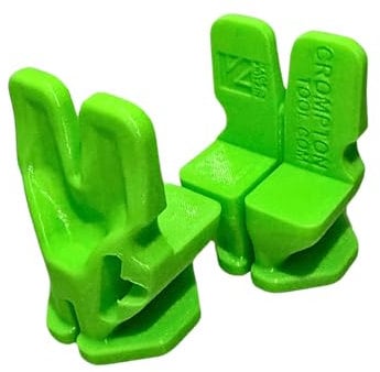 Bricklayers Corner Blocks Integrated Line Pin Holder/Magnetic line Blocks - Pack of 2 - Crompton Bricklaying Tools (Standard Corner Block)